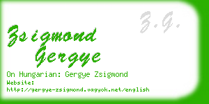 zsigmond gergye business card